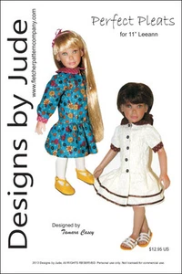 Vestido plisado muñeca ropa patrón de costura muñecas Leeann de 11 - Imagen 1 de 1
