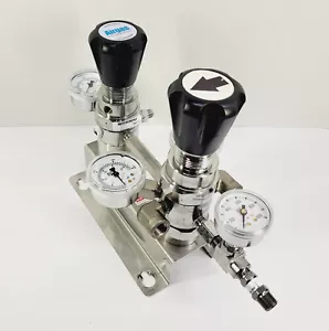 Airgas Y11-CP802E350 Semiautomatic Changeover Panel 2 Cylinder Gas Regulator - Picture 1 of 20