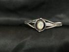 Vintage Navajo Cuff Bracelet With Mother Of Pearl Stone