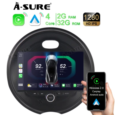 2+32GB Android 14 Autoradio GPS Navi Carplay für BMW Mini Cooper F55 2014-2019 - Bild 1 von 4