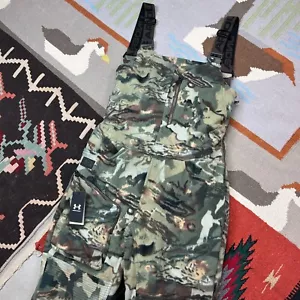 Under Armour Forest Camo Rut Bibs Windproof Microfleece Women's Small - Picture 1 of 6