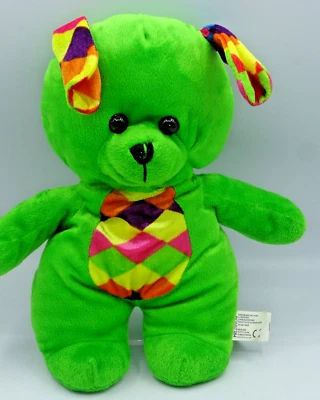 Juguete de peluche Kellytoy 12" verde relleno multicolor vientre y orejas Foto 1 de 4