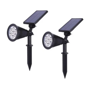 Coppia faro faretto luce calda 7 w pannello solare ricaricabile giardino - Foto 1 di 4