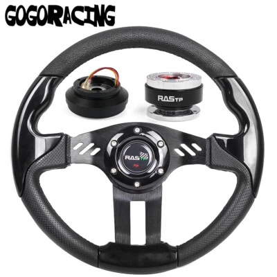 13" Racing Steering Wheel Short Hub Adapter Quick Release For Ford Mustang 84-04 Foto 1 de 4