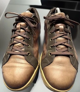 FootJoy FJ Golf Shoes Mens Sz 10W Brown Leather Contour Casual Spikeless 54226 - Picture 1 of 15