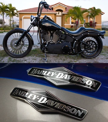 Juego de emblemas de tanque de gasolina genuino Harley Heritage Skull Willie G  Foto 1 de 4