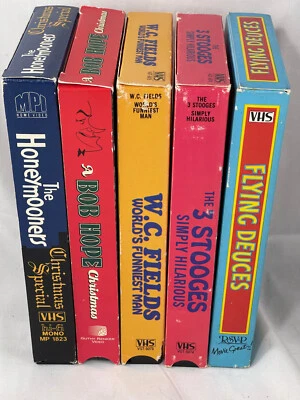 The 3 Stooges-honeymooners-bob hope-wc fields-laurel and hardy vhs lot - Image 1 of 4