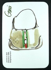 1 x Fashion card Gucci Jackie O. Bag 1950s    Onassis - FC2