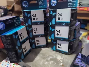 HP 94 Tintenpatrone Schwarz Neu Versiegelt Original 8 Stück VERSCHIEDENES DATUM - Bild 1 von 17