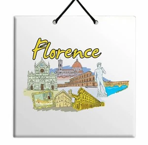 Florenz Uffizi Galerie Ponte Vecchio Santa Croce Brunnen Palazzo Medici Fliese - Bild 1 von 6