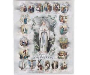 Katholische Mysterien des Rosenkranzes Rahmen Druck religiöse Wanddeko 8 x 10 - Bild 1 von 1