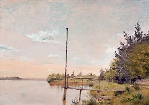 Poster Decor.Home interior wall at design.Christen Kobke painting.Lake.15114 - Picture 1 of 1