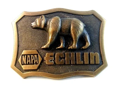 Vintage NAPA Echlin Grizzly Bear Belt Buckle Made in U.S.A. - Photo 1/3
