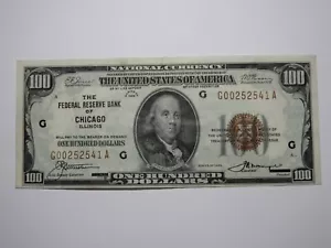 $100 1929 Chicago Illinois IL National Currency Note Federal Reserve Bank XF!! - Picture 1 of 3