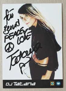 Tarjeta de autógrafo 11541 DJ Tatana firmada original - Imagen 1 de 2