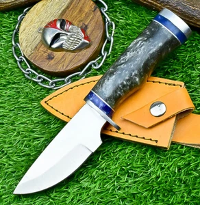 HANDMADE J2 STEEL BLADE KNIFE ,Skinning knife, HUNTING KNIFE W/SHEATH SN-456 - Picture 1 of 10