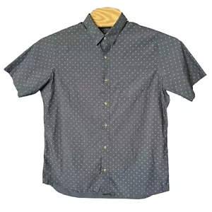 Camicia uomo Travis Mathew grande elasticizzata grigia Geo manica corta con bottoni - Foto 1 di 6