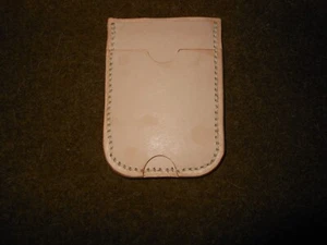 Minimal Geldbörse, Leder, hellbraun, vertikale Ausrichtung, Handmade in Alabama, neu - Bild 1 von 4