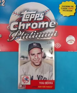 YOGI BERRA 2022 Topps Chrom Platinum Jubiläum #8 NEW YORK YANKEES -1953 des - Bild 1 von 2