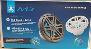 JL Audio Marine 6,5" Lautsprecher M3-650X-S-Gm-i Gunmetal LED KOSTENLOSER VERSAND - Bild 1 von 1