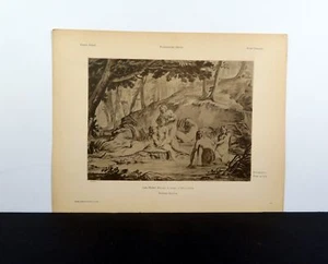 Bathing Girls, Jean Michel Moreau le Jeune. 1896 German lithograph - Picture 1 of 4