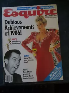 Esquire Magazine January 1987 Dubious Achievement Vanna White Richard Nixon - Imagen 1 de 1