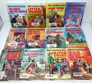 Great Illustrated Classics Books Hard Cover Baronet Books - Lot of 12 - Picture 1 of 14