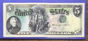 🔥 PIONEER FAMILY NEW Legal Tender Modern Five-Dollar $5 Bill COA - Picture 1 of 3