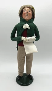 Byers’ Choice Carolers Vintage 1990 Hombre con Gafas Partituras 13" Firmado - Imagen 1 de 9