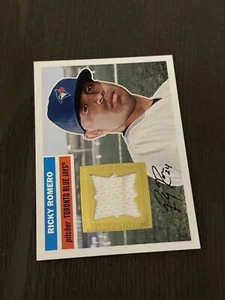 2012 Topps Archives 1956 Relics Game-Used Jersey Insert #56R-RR RICKEY ROMERO - Picture 1 of 2