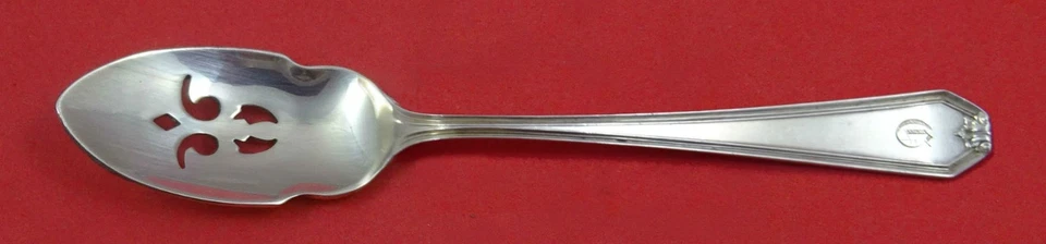 Lady Baltimore by Whiting Cuchara Oliva Plata Esterlina Perforada 5 3/4" Hecha a Medida Foto 1 de 1