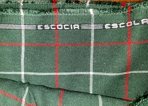 ESCOCIA ESCOLAR KALTEX TARTAN STOFF GRÜN ROT WEISS WEIHNACHTEN 3 YARD x 5 FUSS - Bild 1 von 10