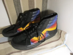 Vans SK8 Hi Refract Reissue High-Top Black Orange Skateboard Sneakers 9.5 - Picture 1 of 8