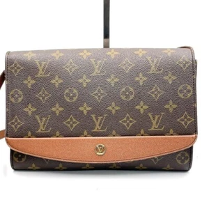 Louis Vuitton Bordeaux Monogram Shoulder Bag Brown Women Authentic - Picture 1 of 10