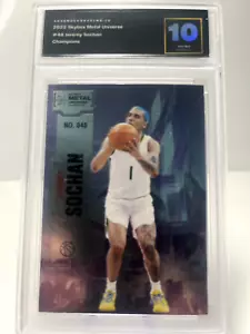 2022 Skybox Metal Universe Champions - #048 Jeremy Sochan (RC) Edelstein neuwertig 10 - Bild 1 von 2