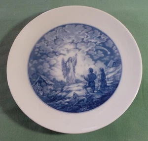 Alter Meissen Weihnachtsteller Porzellan Teller Weihnachten Engel Wandteller - Bild 1 von 10