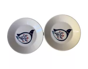 Royal Doulton Fable Bird Plate Set Of 2 16cm Side Snack Accent Blue As New Lot B - Picture 1 of 8