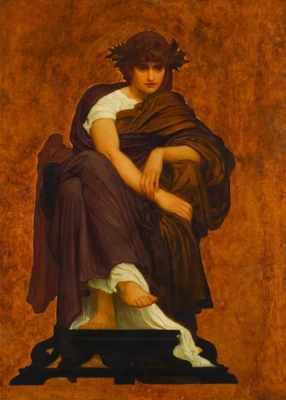 Mnemosyne, madre de las musas | Frederic Leighton | Impresión prerrafaelita de 1895 Foto 1 de 4