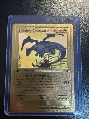 Rare 1st Edition Gold Shining Charizard Neo Destiny 107/105 - Image 1 of 4