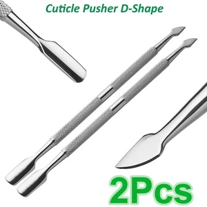 Cuticle Pusher Remover Nail Cleaner Manicure Pedicure Stainless Steel Tool Set - Picture 1 of 5