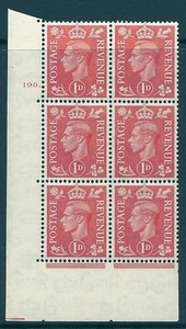 1D Pale Scarlet 190 Dot Zylinderblock Perf 5 (E/I) UNMONTIERT POSTFRISCH/MNH - Bild 1 von 1
