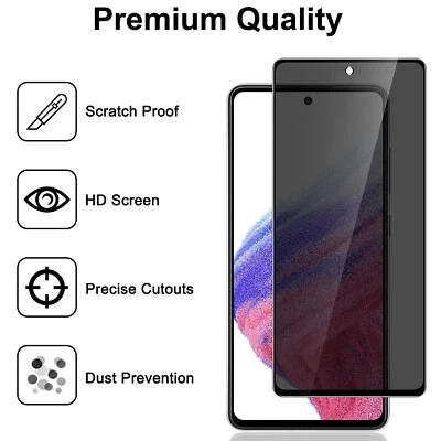9H Privacy Tempered Glass for Xiaomi Redmi Note 10 11 12 13 14 Pro - Anti-Spy - Image 1 of 4
