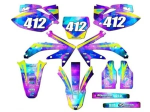 2005-2007 CRF 450 R SPACE KADET Galaxy Senge Graphics Kit Compatible with Honda - Picture 1 of 10