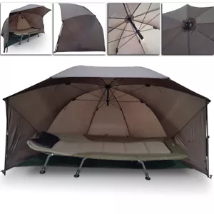 Fishing Brolly Umbrella Shelter System Large 60" Waterproof + Sides Carp Coarse - Picture 1 of 7