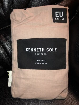 Nuevo Kenneth Cole Reaction Mineral Euro Almohada Sham Rubor Rosa Lino-Algodón Foto 1 de 4
