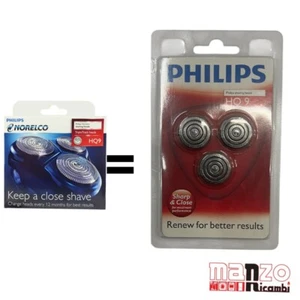 3x Philips Rasoio Elettrico Testine di Ricambio HQ9 ORIGINALI - Foto 1 di 3