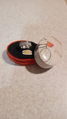 Anello Fossil a fascia con zirconi  - Immagine 1 di 4