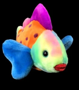 Rare TY Beanie Baby plush LIPS the Fish with Hang Tag 1999 - Picture 1 of 12