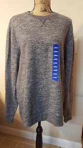 Weatherproof Garment Co. Mens Large Pullover NWT Sweatshirt Gray/Black Speckled - Picture 1 of 9