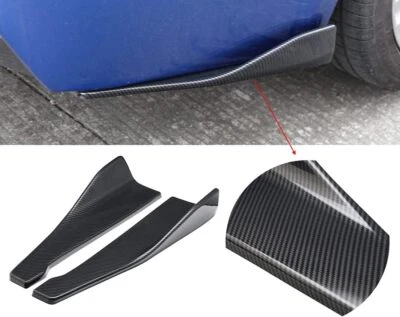 Extensión difusor de ala de faldón lateral labio trasero de fibra de carbono de 48 cm para Audi A3 A4 Foto 1 de 4